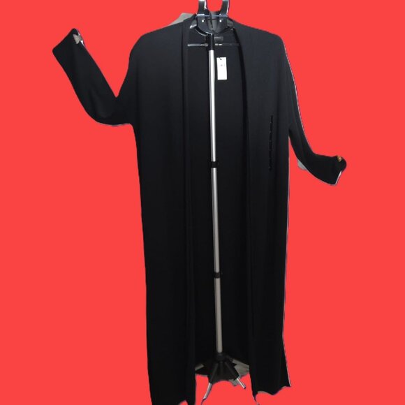 Banana Republic Long Medium Open Front Black Cardigan - Picture 1 of 14